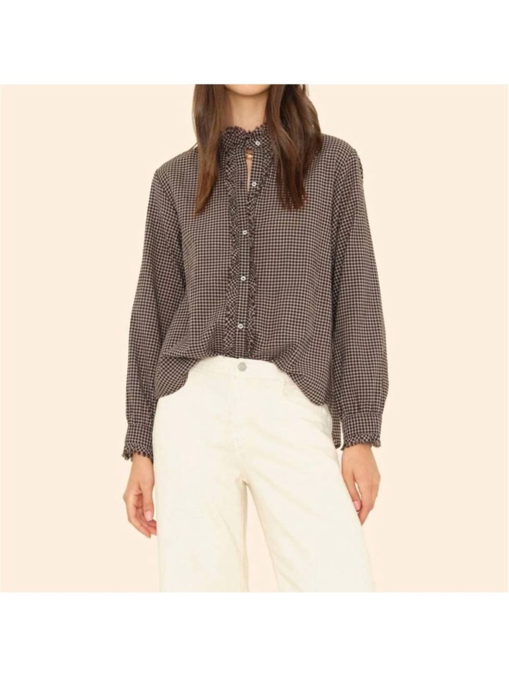 NEW XIRENA amelie button front shirt in black pepper XL
